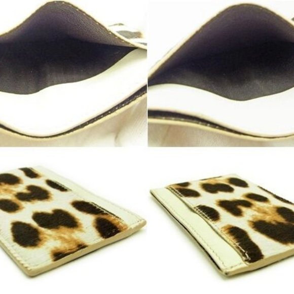 Auth Saint Laurent Card Case Beige Brown Woman - Picture 2 of 6